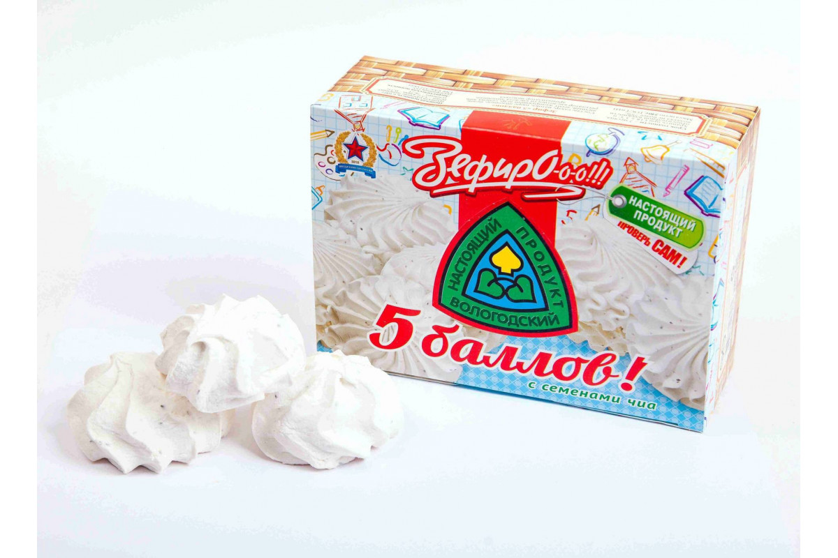 Зефир Вологодский 5 баллов с Чиа 240гр.