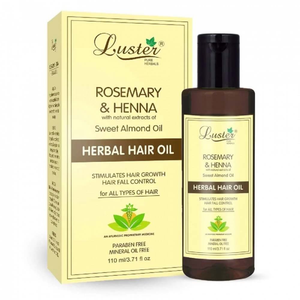 LUSTER Rosemary & Henna Herbal Hair Oil Масло против выпадения волос с розмарином и хной 110мл