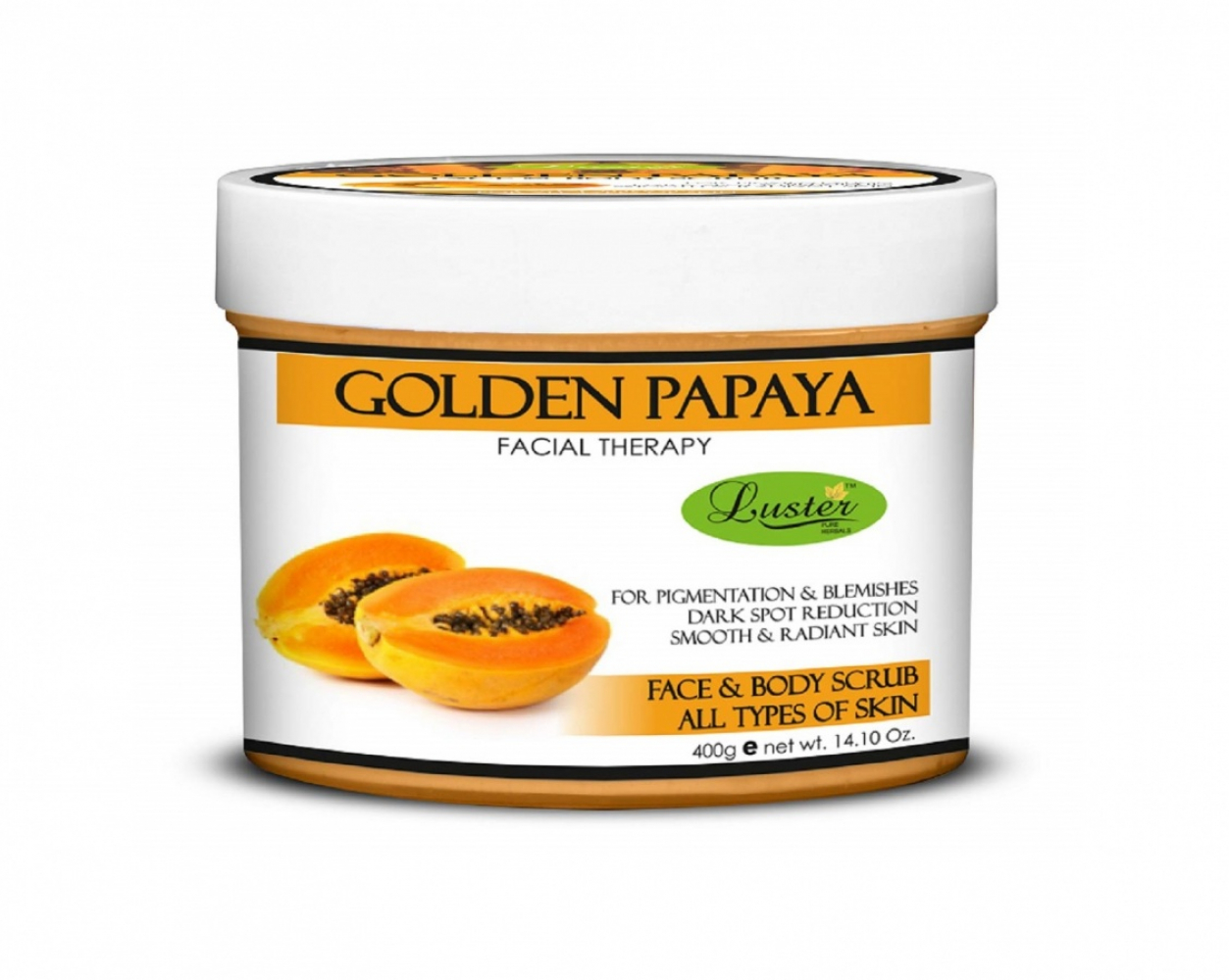 LUSTER Golden Papaya Scrub Скраб для лица и тела с экстрактом папайи 400г