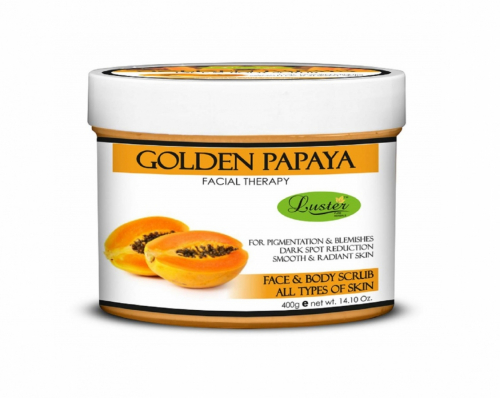 LUSTER Golden Papaya Scrub Скраб для лица и тела с экстрактом папайи 400г