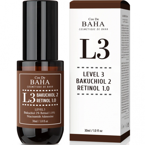 Сыворотка для лица антивозрастная с бакучилом и ретинолом L3 Bakuchiol & Retinol Serum 30ml (L3)