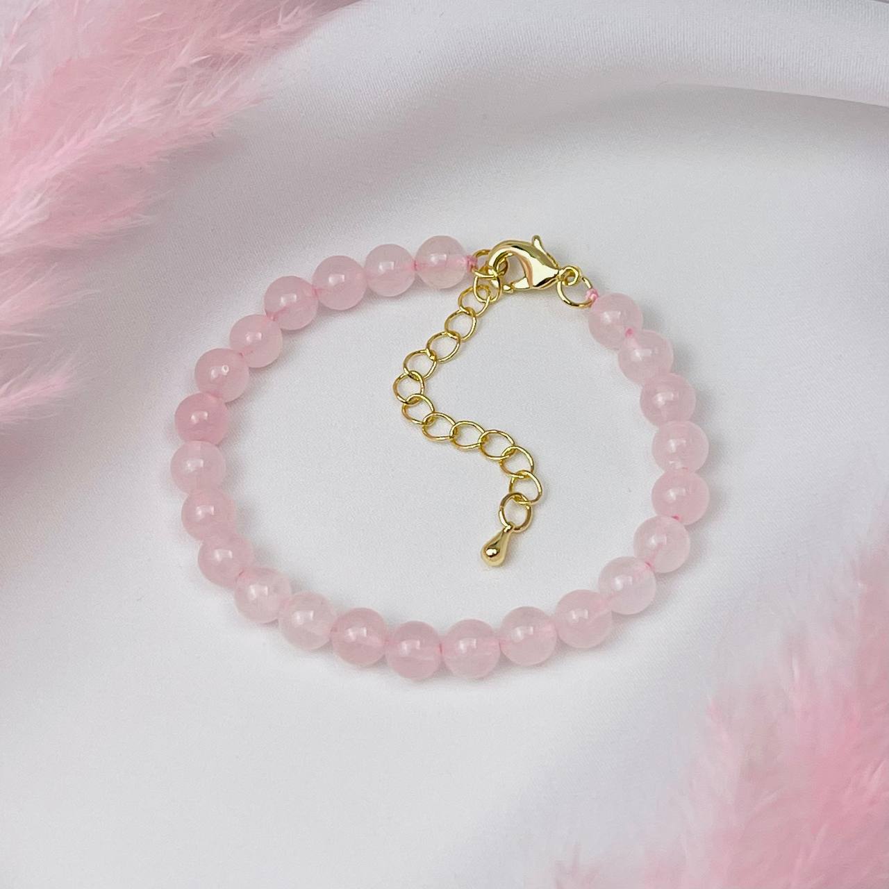 Радуга Самоцветов Браслет из Розового кварца