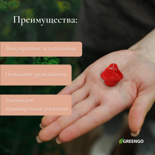 Клипса для растений «Грибок», набор 10 шт., МИКС, Greengo