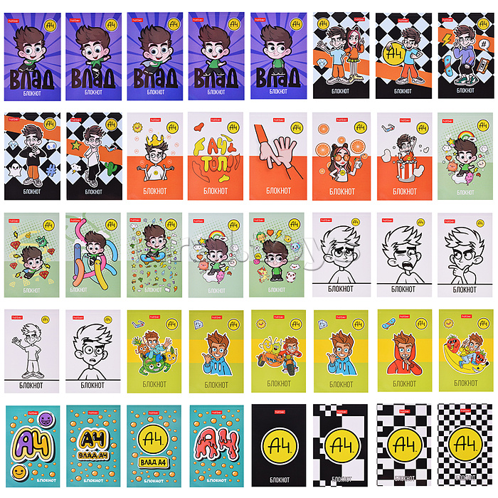 Блокнот А7 48л клетка