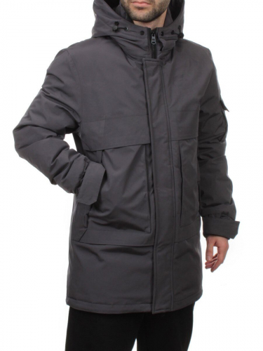 8896 DK. GRAY Куртка мужская зимняя облегченная (130 гр. холлофайбер)