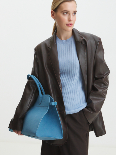 Женский тоут CALZETTI ASHLEY MAXI 4250308, серо-голубой