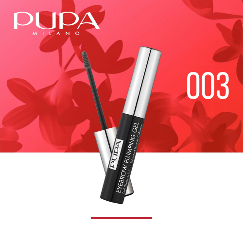 ПУПА Гель для бровей фиксирующий EYEBROW PLUMPING GEL т. 003 темно-коричневый