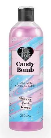 АКЦИЯ ! TIK TOK GIRL Шампунь-кондиц.Candy bomb малина сила,блеск 360мл.6 /SHB97224