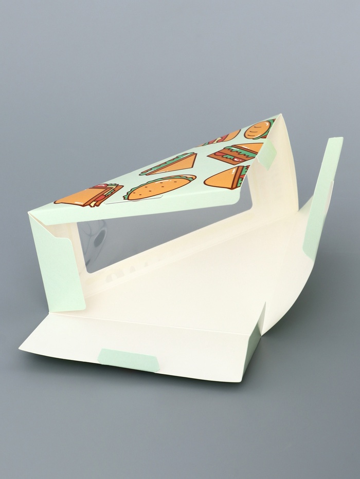 Упаковка для сэндвичей «Перекус» 17×12×12×6.5 см