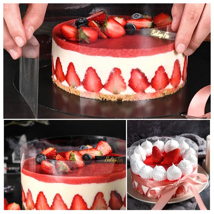 Лента ацетатная для обтяжки тортов Доляна, 130 мкр, 200 мм×5 м, прозрачная