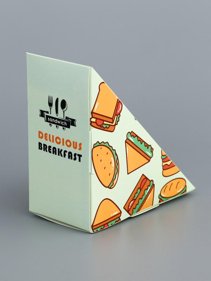 Упаковка для сэндвичей «Перекус» 17×12×12×6.5 см
