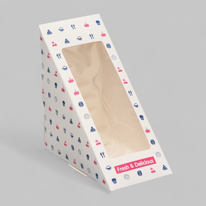 Упаковка для сэндвичей «Завтрак» 17×12×12×6.5 см