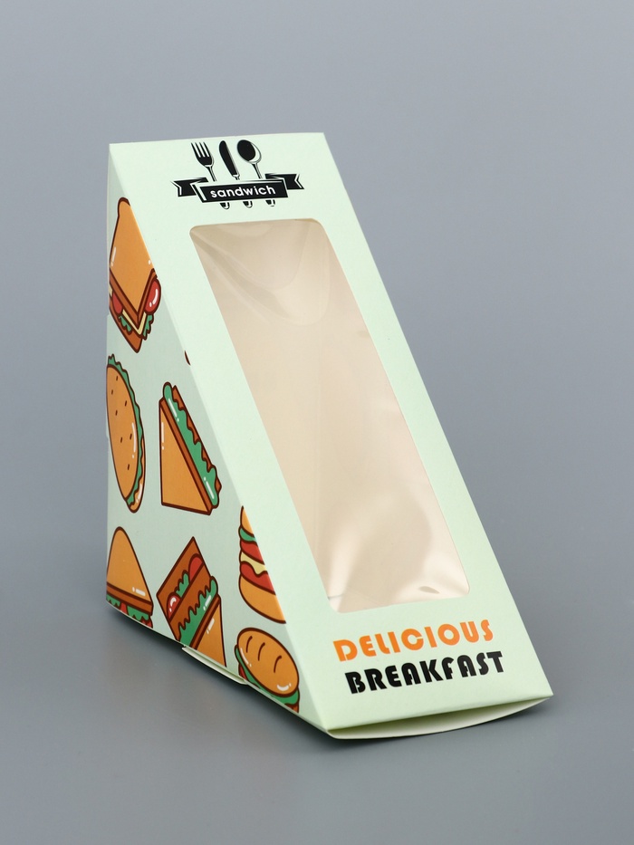 Упаковка для сэндвичей «Перекус» 17×12×12×6.5 см