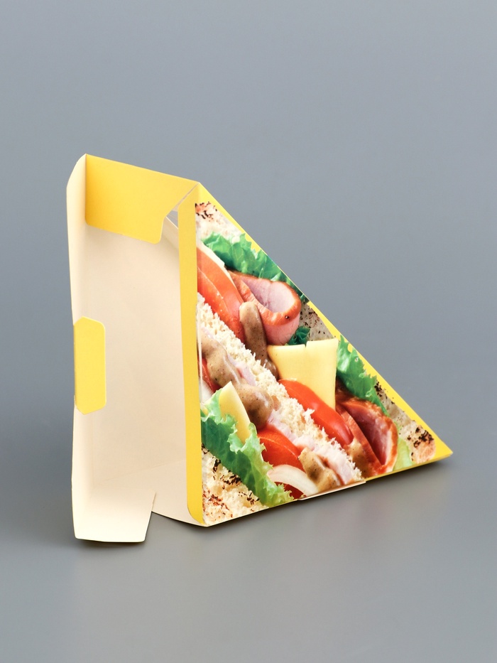 Упаковка для сэндвичей, «Здоровая еда» 17×12×12×6.5 см