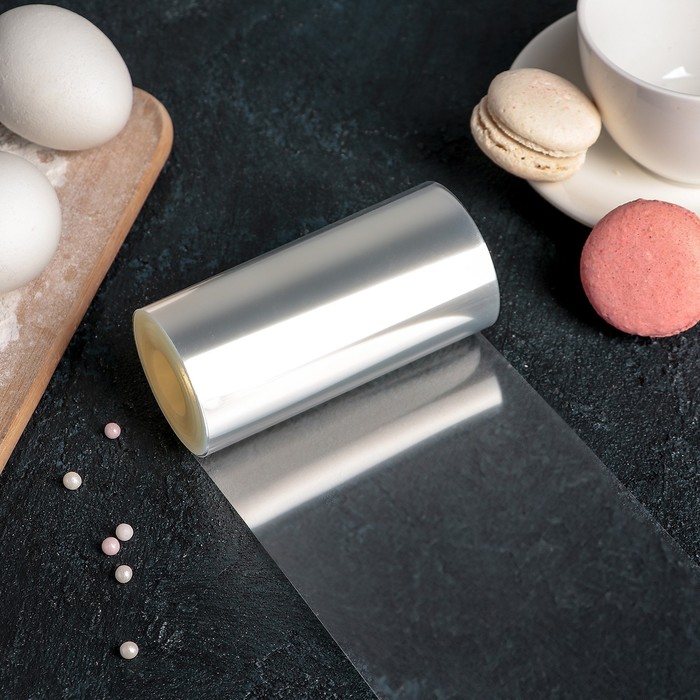 Лента ацетатная для обтяжки тортов, длина 8 метров, h=10.2 см, плотность 175 мкм