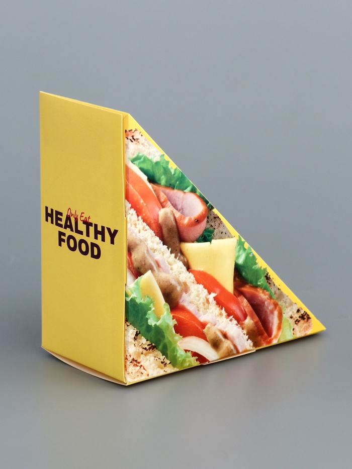Упаковка для сэндвичей, «Здоровая еда» 17×12×12×6.5 см