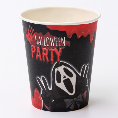 Стакан одноразовый бумажный Halloween party, 250 мл , на Хэллоуин