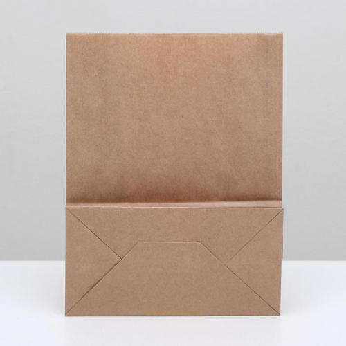 Пакет крафт бумажный фасовочный, прямоугольное дно 22×12×29 см