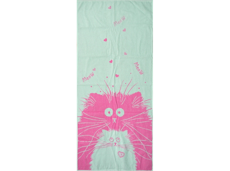 6с102.411ж1 Парочка (розовый10) Полотенце махровое 67х150см