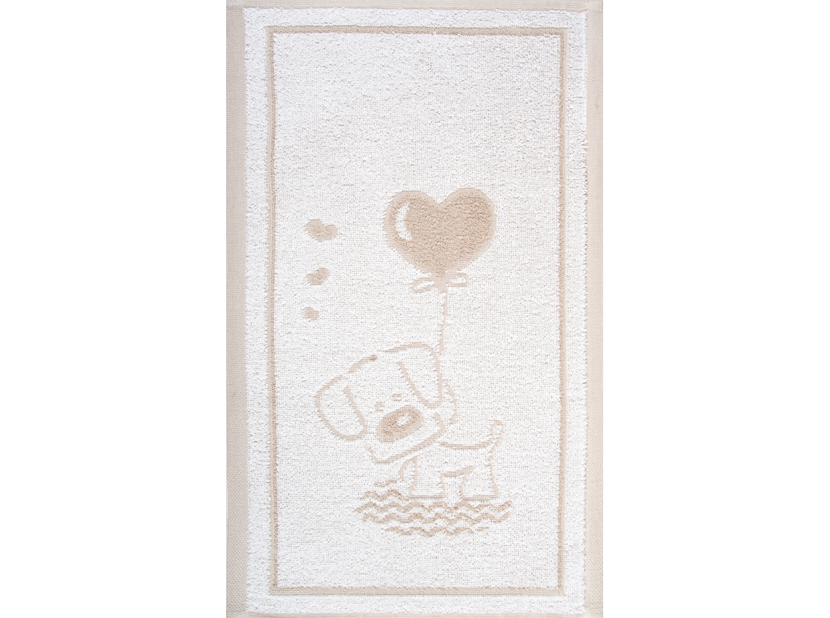 1с105.513ж2 Щенок и шарик (лён3) Полотенце махровое 50х30 см