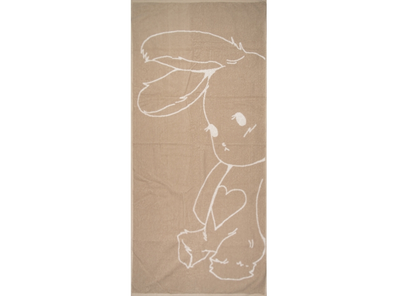 6с102.511ж2 Плюш (лен3) Полотенце махровое 67х150см