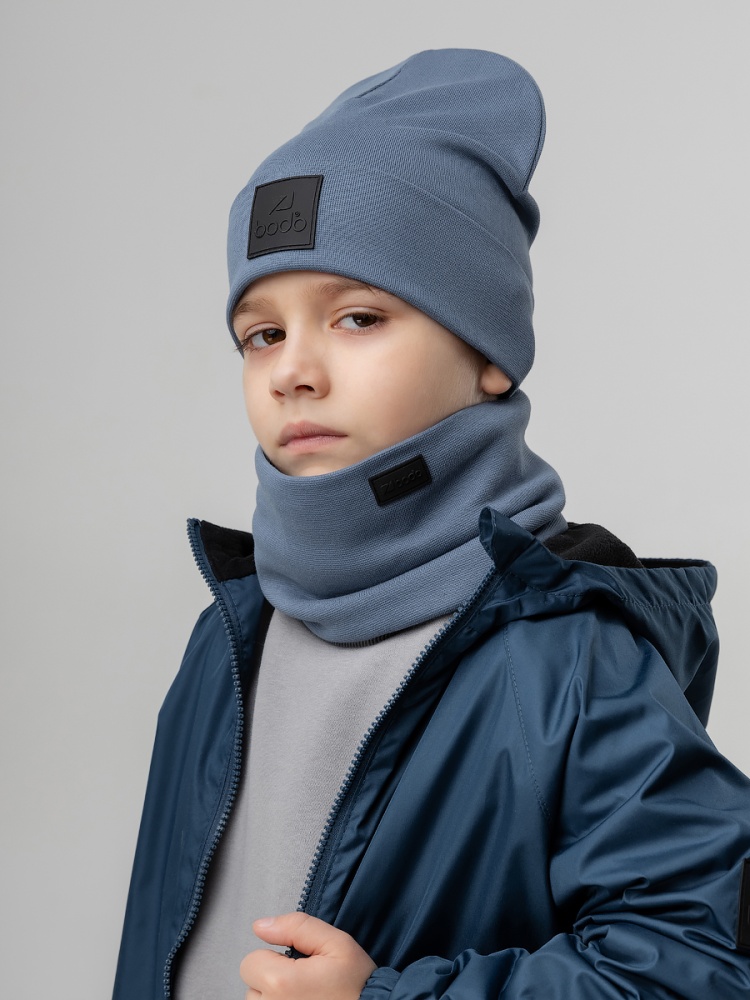 Комплект (шапка, снуд) 13-150MU; индиго