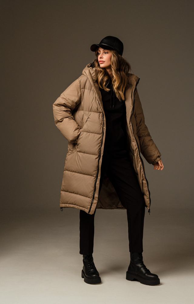 Ст.цена 13750р. Пуховик: В077-11-61 Капучино Walnut 18-1112