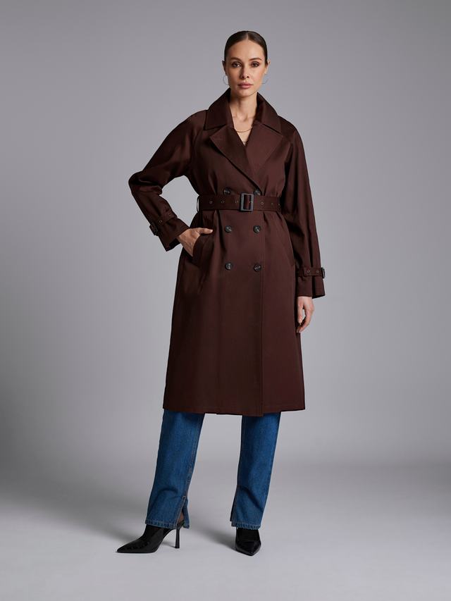 Ст.цена 7000р. Плащ: В061-11 Шоколадный 19-1012