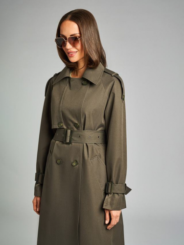 Ст.цена 7950р. Плащ: В099-115 Хаки Black Olive 19-0608