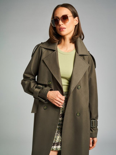 Ст.цена 7950р. Плащ: В099-115 Хаки Black Olive 19-0608