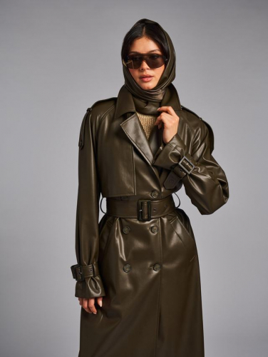 Ст.цена 9500р. Плащ: В128-12 Хаки Khaki 220TS050-5