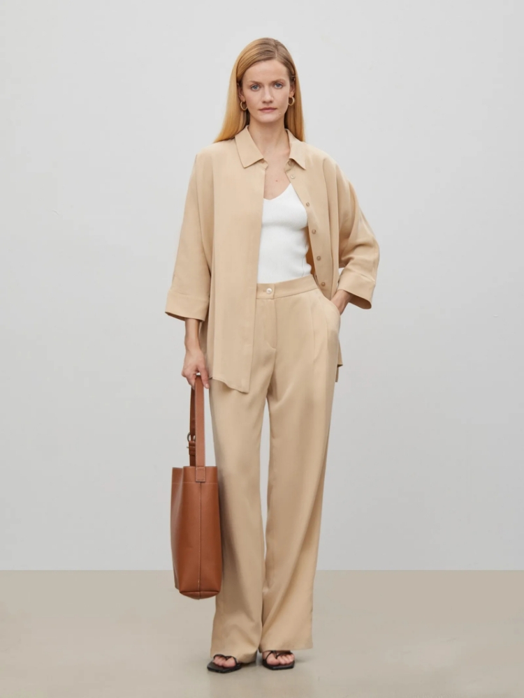 Брюки на резинке ,
100% тенсел ,