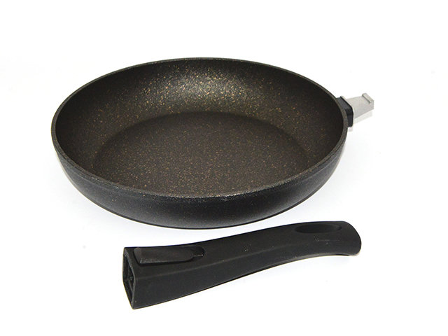 4368 FISSMAN Сковорода для жарки BLACK COSMIC 26x5,2 см со съемной ручкой (алюминий с антипригарным покрытием)