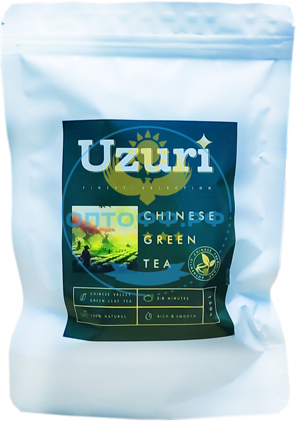 Чай Uzuri Chinese Green tea 150гр китай лист мягк/упак (кор*20)