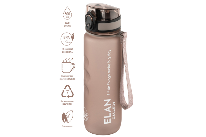 Бутылка для воды 500 мл 6,5*6,5*23 см