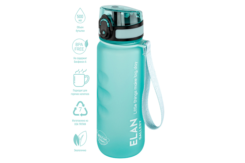 Бутылка для воды 500 мл 6,5*6,5*23 см