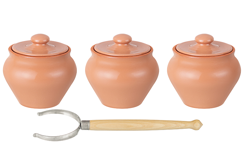 Набор 3-х горшков 600 мл 12,5*12,5*12 см