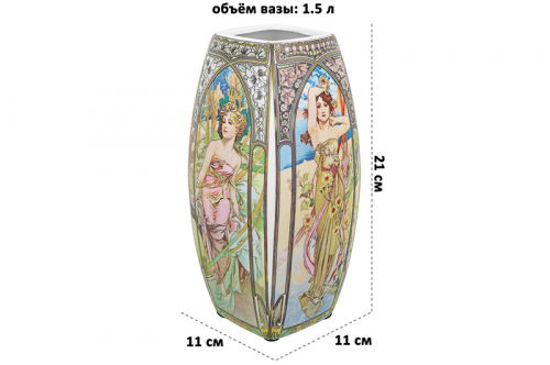 БЫЛО 1478 руб! Ваза 1,5 л 11*11*21 см 