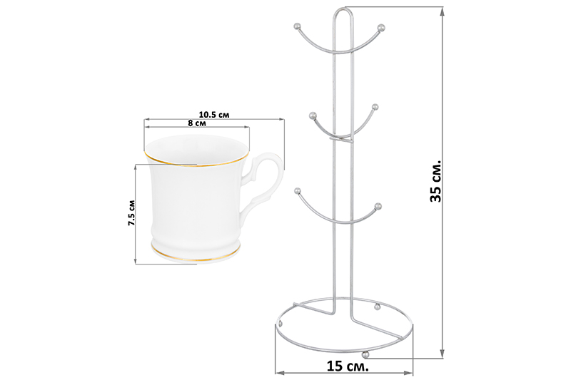 Набор 6 кружек 170 мл