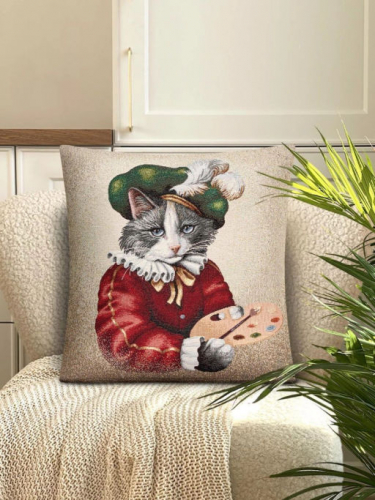 Кот художник Наволочка 45х45 см 239551 NEW