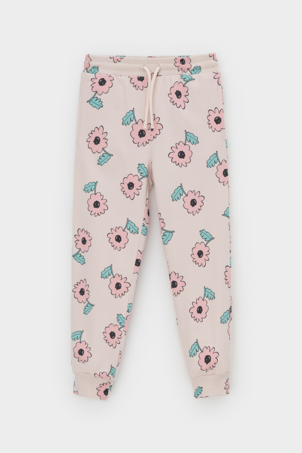 Crockid Брюки КР 400800-1 бежевый, нежный цветок к549 Crockid
