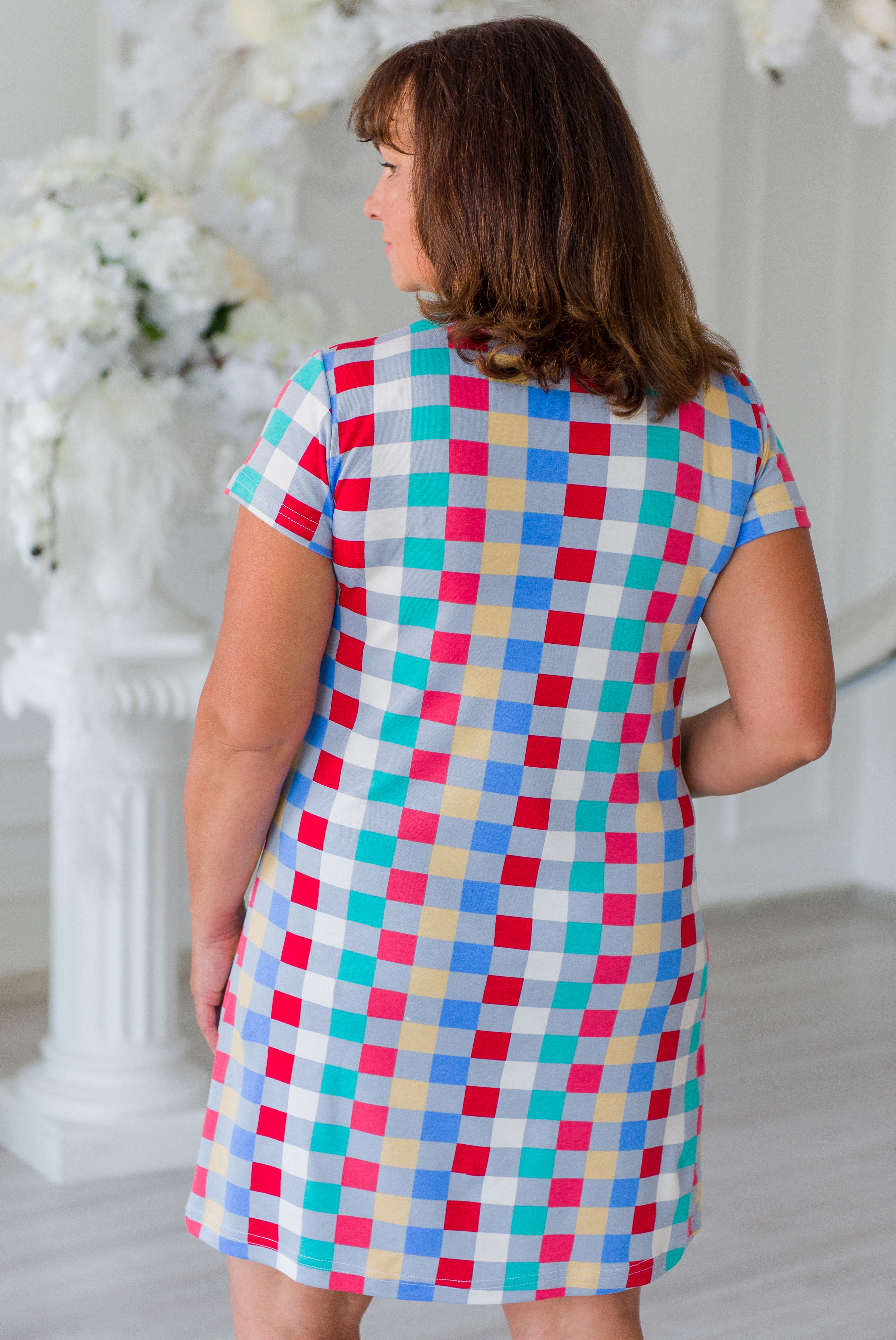 Туника женская из интерлока Рокси светло-серый