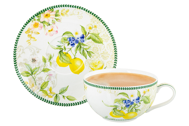 Чашка для капучино + блюдце 350 мл 14*11*6 см