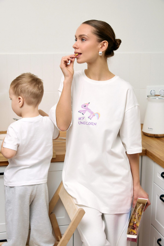 Футболка MY, 1070388 ФБ032 Тофу/unicorn