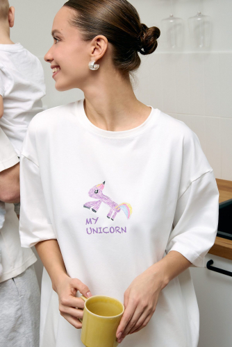 Футболка MY, 1070388 ФБ032 Тофу/unicorn