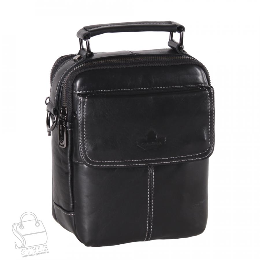 Сумка мужская кожаная 22666Z black Zinimsk в Новосибирске