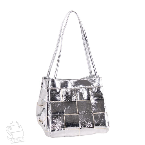 Сумка женская кожаная 9356-13VG silver Vitelli Grassi