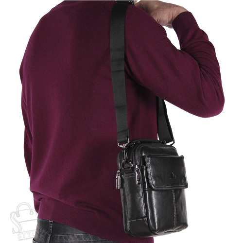Сумка мужская кожаная 22666Z black Zinimsk