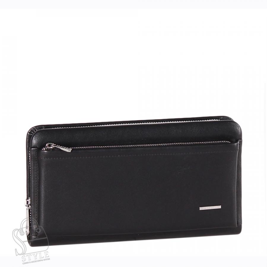 Клатч мужской кожаный 20915 black Pratero
