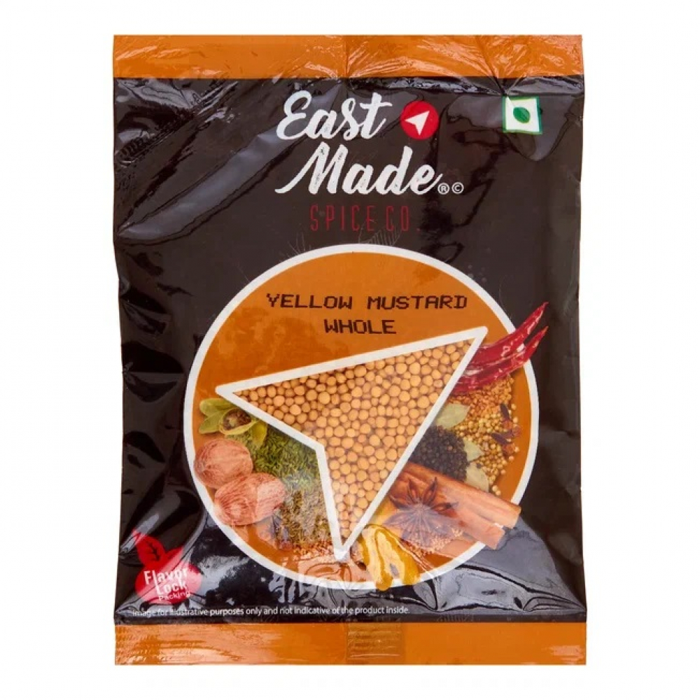 EASTMADE SPICES Yellow mustard whole Горчица жёлтая, целая 50г